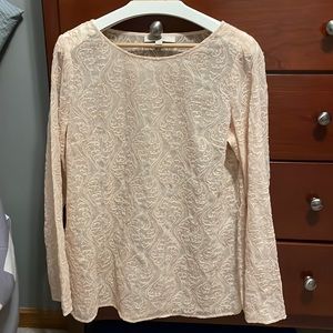 Loft sheer top light pink size L